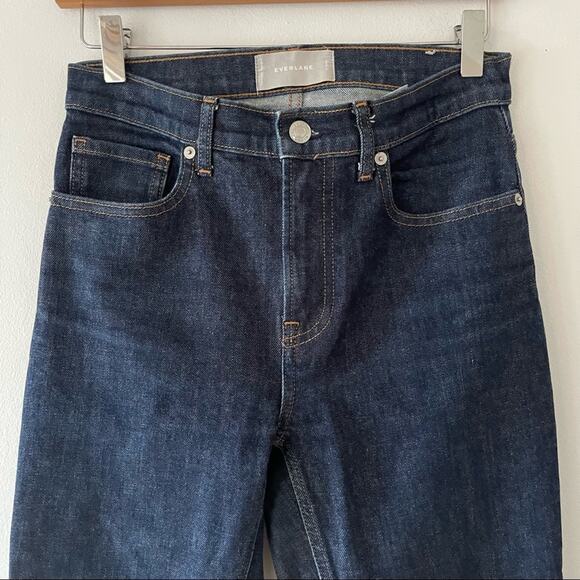 Everlane Jeans Womens 27 Ankle Blue Skinny Mid Rise Dark Wash Classic Preppy - Picture 6 of 13